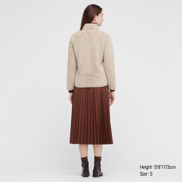 Uniqlo Fluffy Yarn Fleece Full-Zip Jacket - Brown - Picture 7 of 7